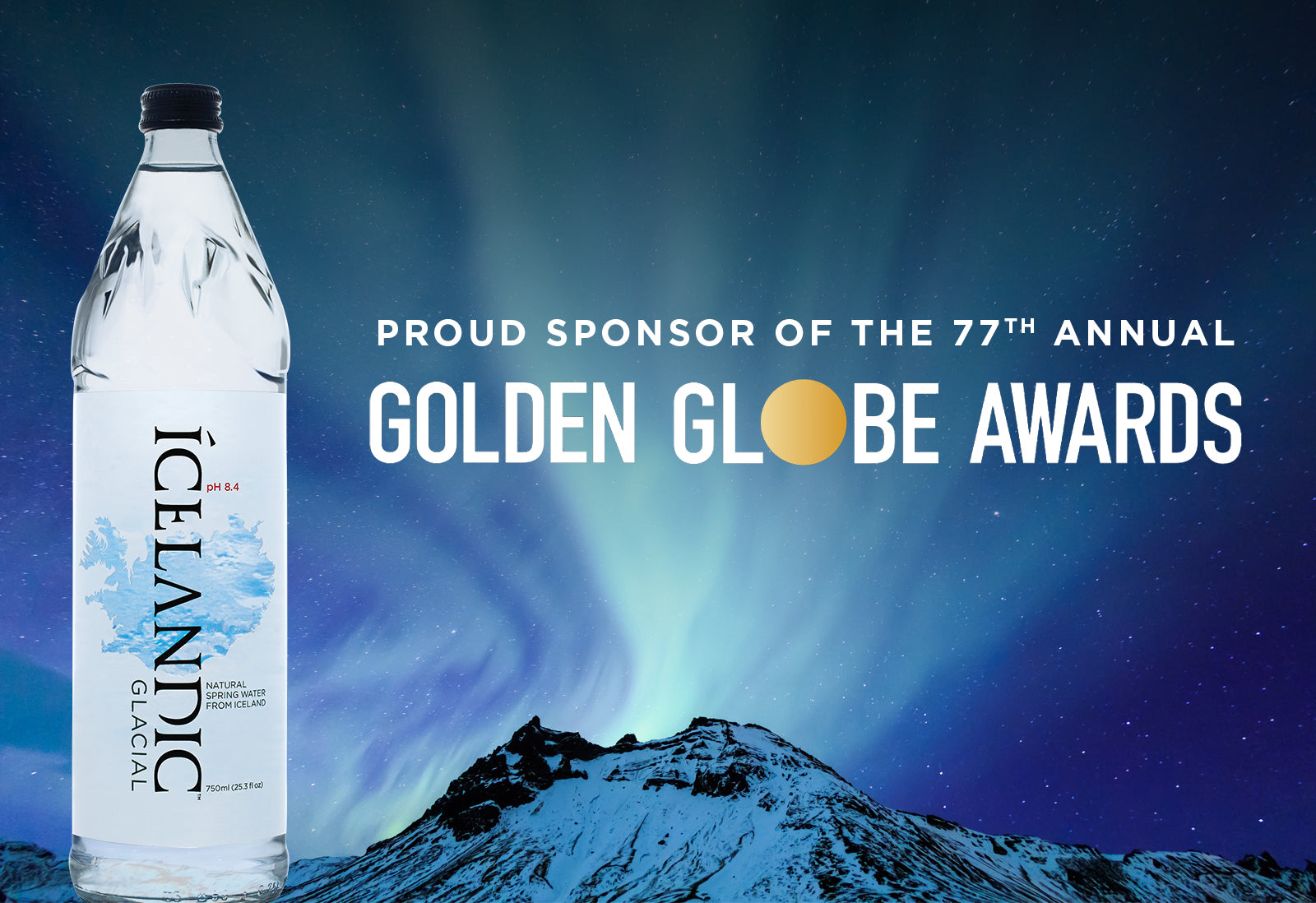 Icelandic Glacial Unveiled as the Official Water Sponsor of the Golden Globes