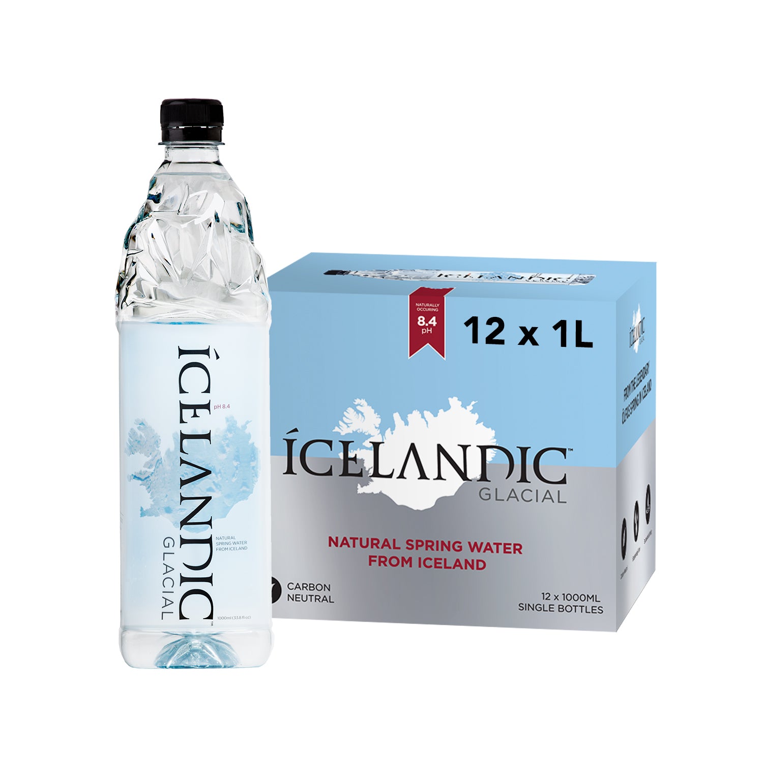 1 Liter Still Icelandic Glacial Water Case - LA - Icelandic Glacial